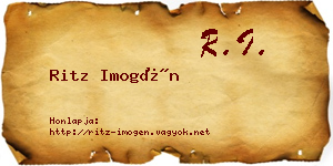 Ritz Imogén névjegykártya